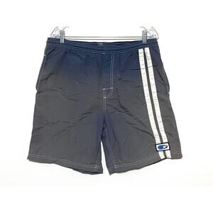 Redsand Board Shorts Swim Trunks Blue Gray Faded Ombre Look White Stripe Mens S